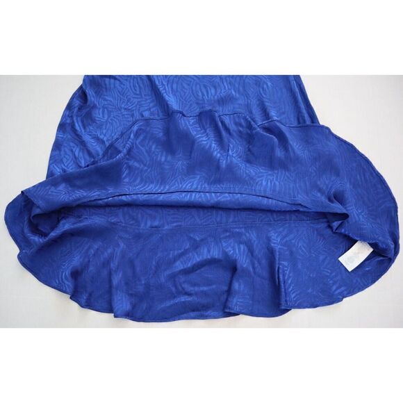 MICHAEL Michael Kors Women Sz 10 Royal Blue Zebra Print Jacquard Tie Dress - Picture 14 of 16